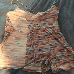 Cute hippie jumpsuit with wrap around dress.